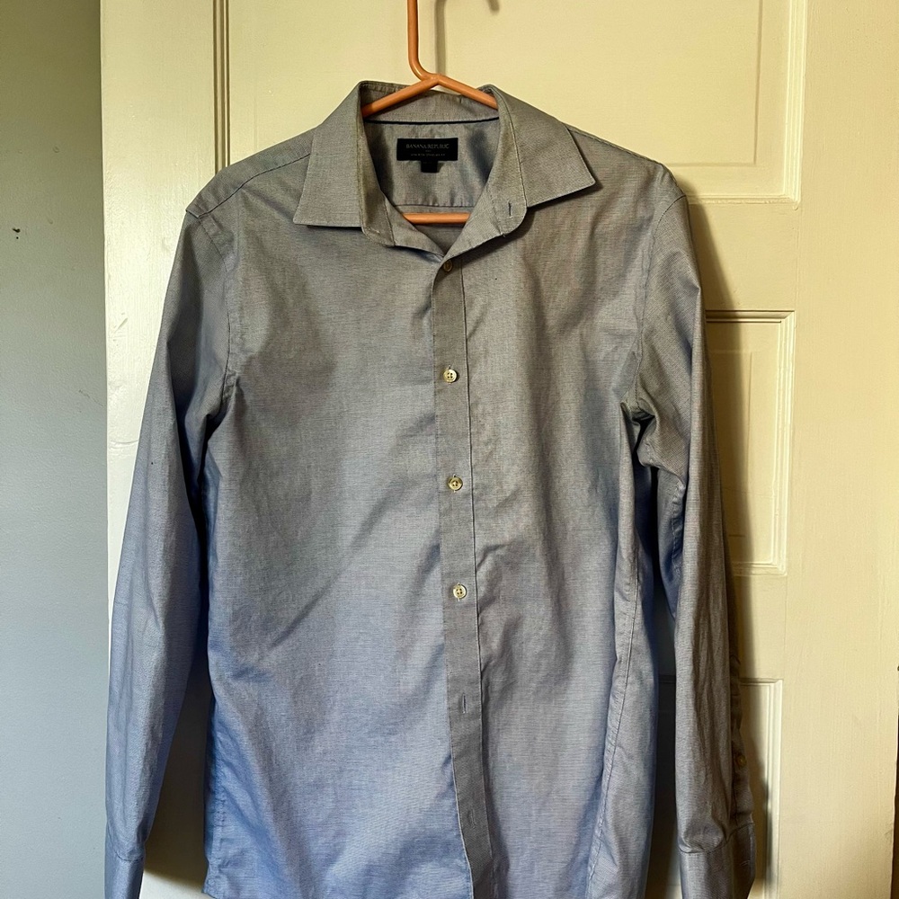Banana Republic Blue Dress Shirt Sz M